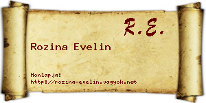 Rozina Evelin névjegykártya