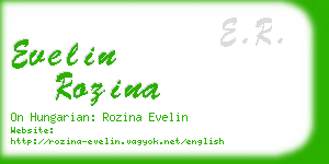 evelin rozina business card